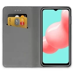 Samsung Galaxy A32 4G / LTE Telefontok - fekete mágneses szilikon keretes könyvtok-3