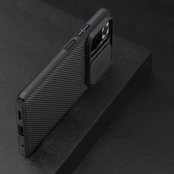 Xiaomi Redmi Note 10 Pro / Note 10 Pro Max Telefontok - Nillkin csúsztatható kameravédős fekete hátlap tok-6
