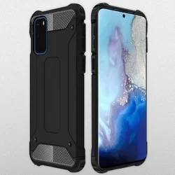 Telefontok Samsung Galaxy S20 - Forcell Defender II fekete ütésálló hátlap tok-2