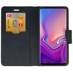 Xiaomi Mi 10T / Mi 10T Pro Telefontok - FANCY fekete szilikon keretes könyvtok-3