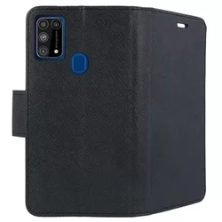 Telefontok Samsung Galaxy M31 - FANCY fekete szilikon keretes könyvtok-3