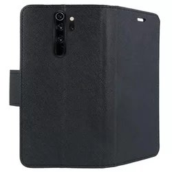 Xiaomi Note 8 Pro Telefontok - FANCY fekete szilikon keretes könyvtok-2