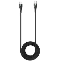 Adatkábel: HOCO X45 - Type-C (USB-C) / Type-C (USB-C) fekete szövet adatkábel, 1m-1