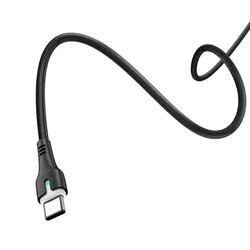 Adatkábel: HOCO X45 - Type-C (USB-C) / Type-C (USB-C) fekete szövet adatkábel, 1m-3