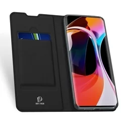 Xiaomi 11 Lite 5G NE / Mi 11 Lite Telefontok - Dux Ducis fekete flipcover tok-2