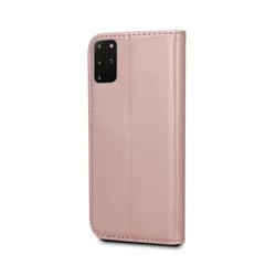 Samsung Galaxy S20 Plus Telefontok - Smart Magnetic rosegold mágneses szilikon keretes könyvtok-1