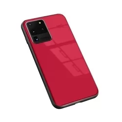 Samsung Galaxy S20 Ultra Telefontok - Forcell piros üveg hátlaptok-1