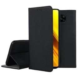 Xiaomi Poco X3 NFC / Poco X3 Pro Telefontok - fekete mágneses szilikon keretes könyvtok-2