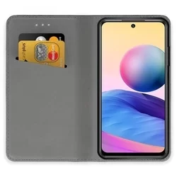 Xiaomi Redmi Note 10 5G / Xiaomi Poco M3 Pro 5G Telefontok - fekete mágneses szilikon keretes könyvtok-2
