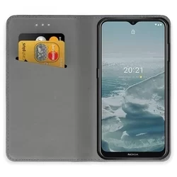 Nokia G10 / G20 Telefontok - fekete mágneses szilikon keretes könyvtok-3