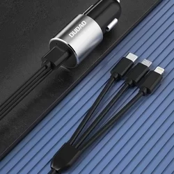 Dudao R5ProN Autós töltő - 3in1 fekete szivartöltőfej - 1USB 3.4A + MicroUSB, Lightning, Type-C (USB-C)-7