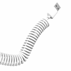 Dudao R7 Autós töltő - 3in1 fehér szivartöltőfej - 1USB 2.4A + MicroUSB, Lightning, Type-C (USB-C)-1