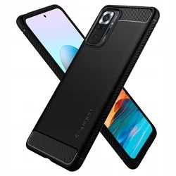 Xiaomi Redmi Note 10 Pro / 10 Pro Max Telefontok - SPIGEN RUGGED ARMOR matt fekete tok-1