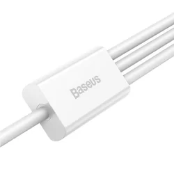 Töltőkábel: Baseus CAMLTYS-02 Superior 3v1 kábel - (USB - lightning / Type-C / MicroUSB) fehér kábel 2A, 1,5 m-2