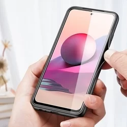 Xiaomi Redmi Note 10 Telefontok - Dux Ducis Fino fekete műanyag tok, szilikon kerettel-4