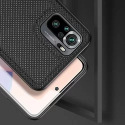 Xiaomi Redmi Note 10 Telefontok - Dux Ducis Fino fekete műanyag tok, szilikon kerettel-5