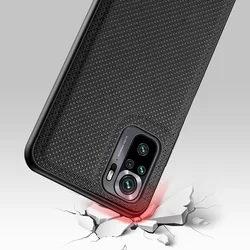 Xiaomi Redmi Note 10S Telefontok - Dux Ducis Fino fekete műanyag tok, szilikon kerettel-1