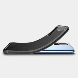 Xiaomi Redmi Note 10 5G / Xiaomi Poco M3 Pro 5G Telefontok - Carbon Fiber fekete szilikon tok-1