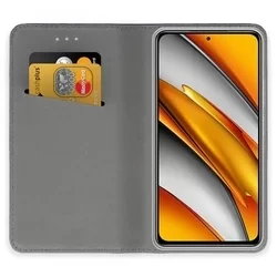 Xiaomi Poco F3 / Xiaomi Mi 11i Telefontok - kék mágneses szilikon keretes könyvtok-1