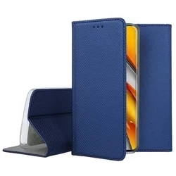 Xiaomi Poco F3 / Xiaomi Mi 11i Telefontok - kék mágneses szilikon keretes könyvtok-3