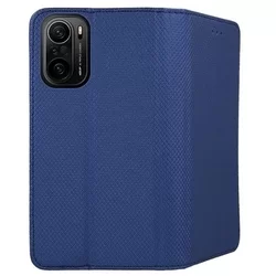 Xiaomi Poco F3 / Xiaomi Mi 11i Telefontok - kék mágneses szilikon keretes könyvtok-2