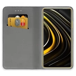 Xiaomi Redmi 9T / POCO M3 Telefontok - kék mágneses szilikon keretes könyvtok-1