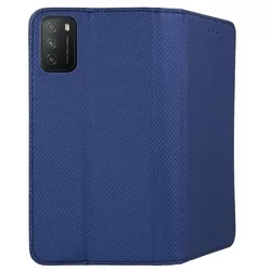 Xiaomi Redmi 9T / POCO M3 Telefontok - kék mágneses szilikon keretes könyvtok-2