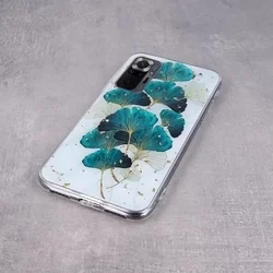 Xiaomi Redmi Note 10 Pro / Note 10 Pro Max Telefontok - Gold Glam levelek - mintás műanyag hátlap tok, szilikon kerettel-3
