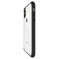 Telefontok iPhone X / iPhone XS - Etui SPIGEN - Ultra Hybrid - Átlátszó Matt fekete keretes-4