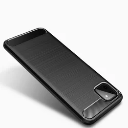 Samsung Galaxy A22 5G Telefontok - Carbon Fiber fekete szilikon tok-4