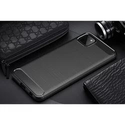 Samsung Galaxy A22 5G Telefontok - Carbon Fiber fekete szilikon tok-8