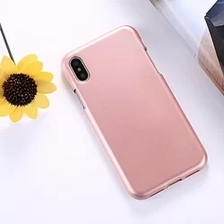 IPHONE XS Max telefontok - hátlap, i-jelly metal Mercury - rose gold-5