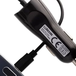 USB autós töltő - Lumann 1A micro , fekete-1