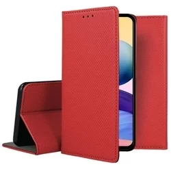 Xiaomi Redmi Note 10 5G / Xiaomi Poco M3 Pro 5G Telefontok - piros mágneses szilikon keretes könyvtok-3