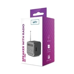 Setty MF-100 Hangszóró - fekete hangszóró - rádió, AUX, MicroSD, USB (NEM bluetooth-os)-2