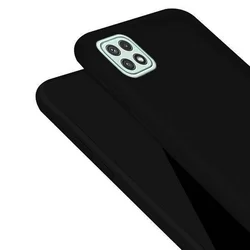 Samsung Galaxy A22 5G Telefontok - fekete szilikon tok-1