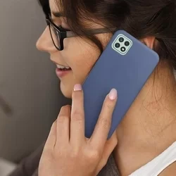 Samsung Galaxy A22 5G Telefontok - kék szilikon tok-5