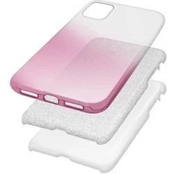 Samsung Galaxy A22 5G Telefontok - Ezüst / pink Shiny tok-2