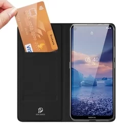 Nokia 5.4 Telefontok - Dux Ducis fekete flipcover tok-2