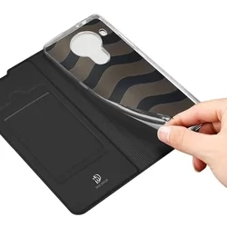 Nokia 5.4 Telefontok - Dux Ducis fekete flipcover tok-4