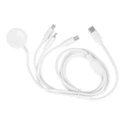 C3186 4in1 - (Type-C / Lightning, Type-C, MicroUSB, Apple Watch) fehér kábel, 2A-1