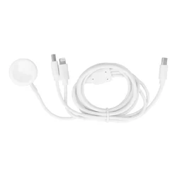 Kábel: C3169 3in1 - (TYPE-C / Lightning, TYPE-C, Apple Watch) fehér kábel, 2A-1