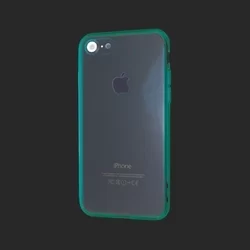 iPhone 7 / 8 / SE 2020 Telefontok - átltászó műanyag tok rózsaszin kerettel-1