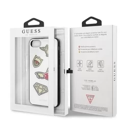iPhone 7/8 Telefontok - Guess Iconic TPU Tok - White-2