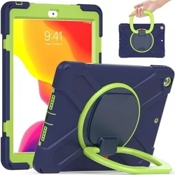Tablettok iPad 2021 10.2 (iPad 9) - Tech-Protect X-Armor ütésálló, kitámasztható kék/zöld tablet tok-1