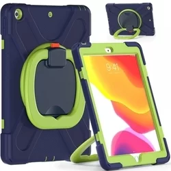 Tablettok iPad 2021 10.2 (iPad 9) - Tech-Protect X-Armor ütésálló, kitámasztható kék/zöld tablet tok-2