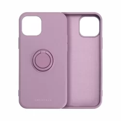 iPhone 13 Telefontok - Roar Amber lila szilikon tok, kitámasztó ujjgyűrűvel-1