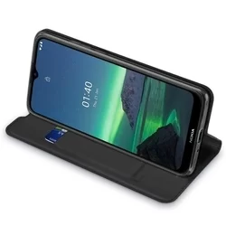 Telefontok Nokia 1.4 - Dux Ducis fekete flipcover tok-4