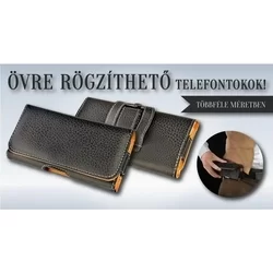 6,3 col Telefontok - műbőr övre tok (160x90x14mm)-2