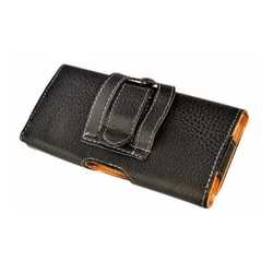 Telefontok 5,8 col fekete műbőr övre tok (14,5X7X1,3 cm)-1